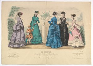 Le Coquet, č. 22, z Journal des Modes Spécial pour Couturières, 1. července 1869. od Laure Noel