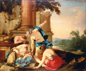 Merkur svěřuje Baccha péči o nymfy, 1638