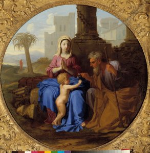 Obraz Panna a dítě se svatým Josefem od Laurenta de La Hyre (1606-1656) od Laurent de la Hyre