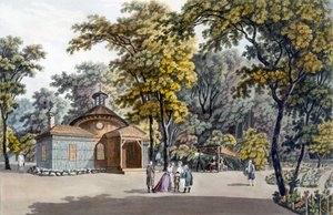 Ermitáž v zahradě císařského paláce Laxenbourg, Rakousko, kolem roku 1790