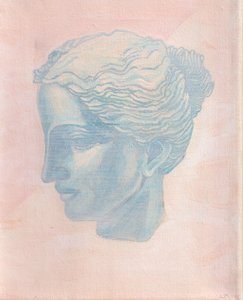 Dívka v modrém, 2025 (akryl na plátně)