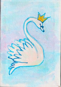 Labutí král, 2025 (akryl na plátně)