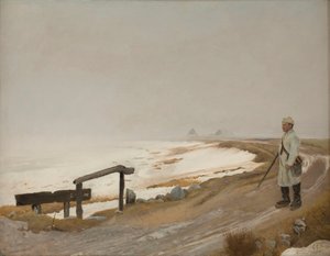 Mlhavý zimní den. Karrebæksminde od Laurits Andersen Ring