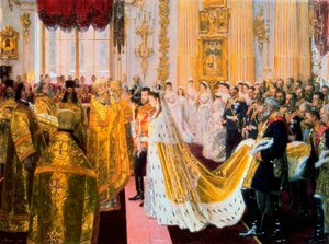 Svatba cara Mikuláše II. a princezny Alix Hesensko-Darmstadtské 26. listopadu 1894.