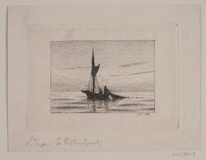 Rybářská loď od Laurits Regner Tuxen