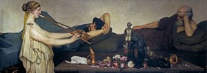 Pompejská scéna aneb Siesta - Obraz Sira Lawrence Alma Tadema (Alma-Tadema) (1836-1912) - 1868 - Olej na plátně - 130x360 - Museo del Prado, Madrid od Lawrence Alma Tadema