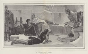 Čtení z Homera od Lawrence Alma Tadema