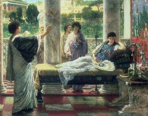 Catullus čte své básně v Lesbiině domě, 1870 od Lawrence Alma Tadema