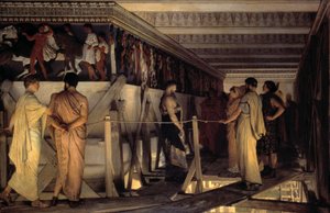 Feidiás a vlys v Parthenónu od Lawrence Alma Tadema