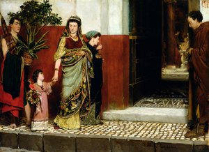 Návrat z Marketu od Lawrence Alma Tadema