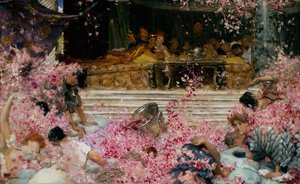 Studie k růžím z Heliogabalu, kolem roku 1888 (olej na plátně) od Lawrence Alma Tadema