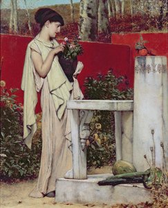 Žena s vázou květin od Lawrence Alma Tadema