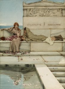Xanthe a Phaon, 1883 (wc na papíře) od Lawrence Alma Tadema