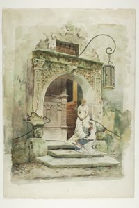 Dvě ženy ve dveřích od Lawrence Carmichael Earle