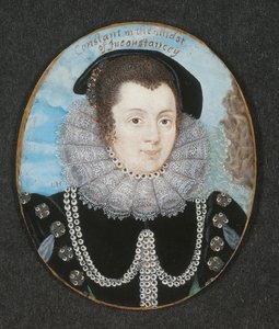 Margaret Cliffordová (asi 1560-1616) hraběnka z Cumberlandu od Lawrence Hilliard
