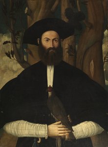 Bearded Man with a Falcon, cca 1500