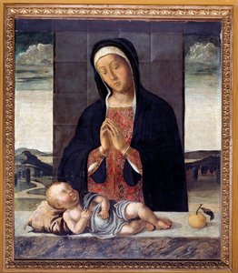 Panna uctívající Ježíše (obraz, cca 1500)