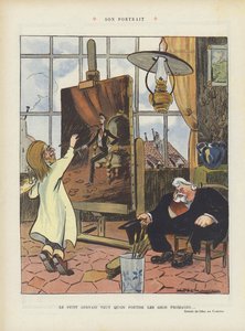 Jeho portrét. Ilustrace pro Le Rire (barevné lito) od Leal de Camara