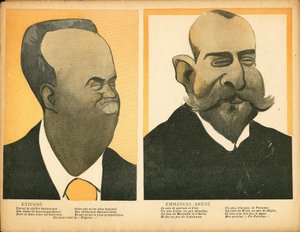 Máselný talíř, číslo 142, satirické barvy od Leal de Camara