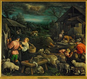 Duben (malba na plátně) od Leandro da Ponte Bassano