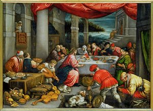 Les Noces de Cana - Svatba v Káně... od Leandro da Ponte Bassano
