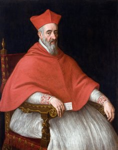 Portrét kardinála Giovanniho Delfina (1545-1622) - Malba Leandra Bassana (1557-1622), olej na plátně