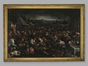 Malý trh, kolem 1580-82 od Leandro da Ponte Bassano
