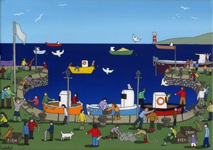 The Harbour, 2015, (Akryl a inkoust na plátně)