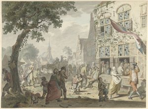 vesnický jarmark od Leendert Overbeek