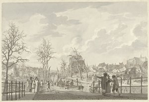 Ruiny na Rapenburg v Leidenu, po katastrofě střelného prachu 12. ledna 1807