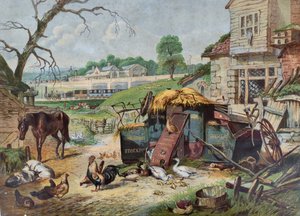 Minulost a přítomnost, asi 1860 (dřevoryt na papíře) od Leighton Bros