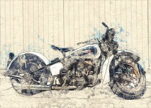 Umění klasických motocyklů od Lembayung senja studio [Vintage Poster]