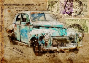 Retro cestovní vůz od Lembayung senja studio [Vintage Poster]