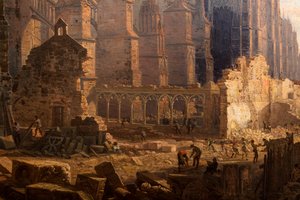 Mýcení katedrály svatého Ondřeje, detail.1865 (olej na plátně) od Leo Drouyn