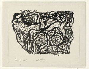 květinový keř od Leo Gestel (signed by artist)