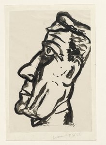 Mužská hlava od Leo Gestel (signed by artist)