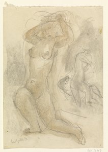 Dva klečící akty od Leo Gestel (signed by artist)