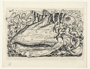 Ryby a skořápky ve vodě od Leo Gestel (signed by artist)