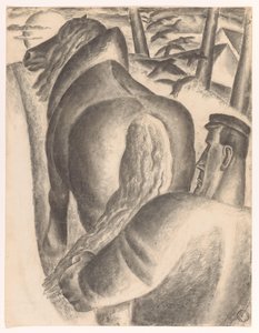Farmář s pluhem od Leo Gestel
