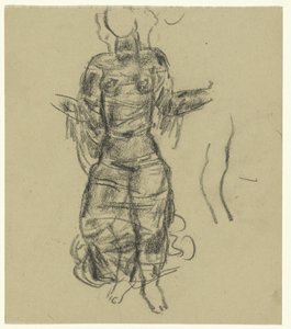 Tančící žena v průhledných závěsech od Leo Gestel