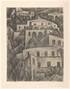 Pohled na Positano od Leo Gestel