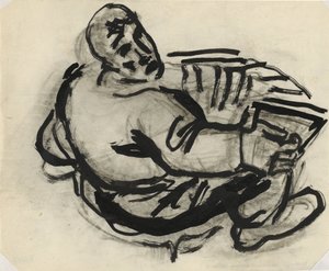 Muž s akordeonem Bez titulu od Leo Gestel