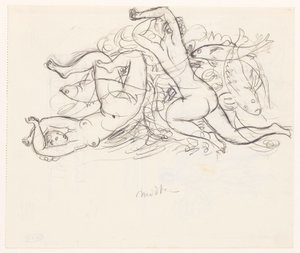 Dvě nahé ženy a tři ryby od Leo Gestel