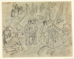 Rybáři v přístavu od Leo Gestel