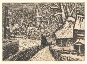 Zima v Blaricum od Leo Gestel