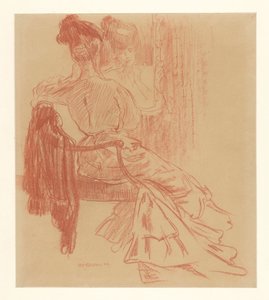 Sedící dáma před zrcadlem od Leo Gestel
