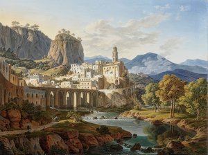 Pohled na Atrani poblíž Amalfi. 1834
