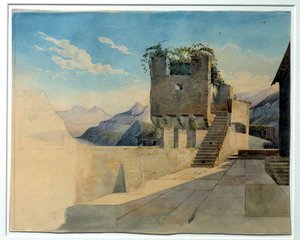 Terasa hostince. Obraz Leo von Klenze (1784-1864)