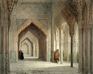 Soudní síň Alhambra, Granada, 1853