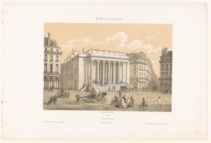 Pohled na Théâtre Graslin v Nantes Nantes. Vue du Theatre (název na objektu) Současná Francie (název série) La France de nos jours (název série na objektu) od Leon Auguste Asselineau